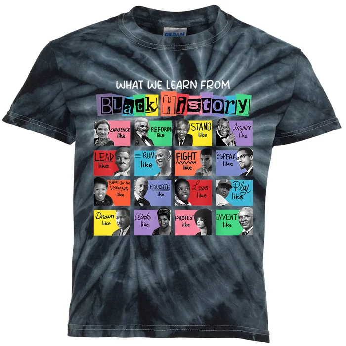 What We Learn From Black History Kids Tie-Dye T-Shirt