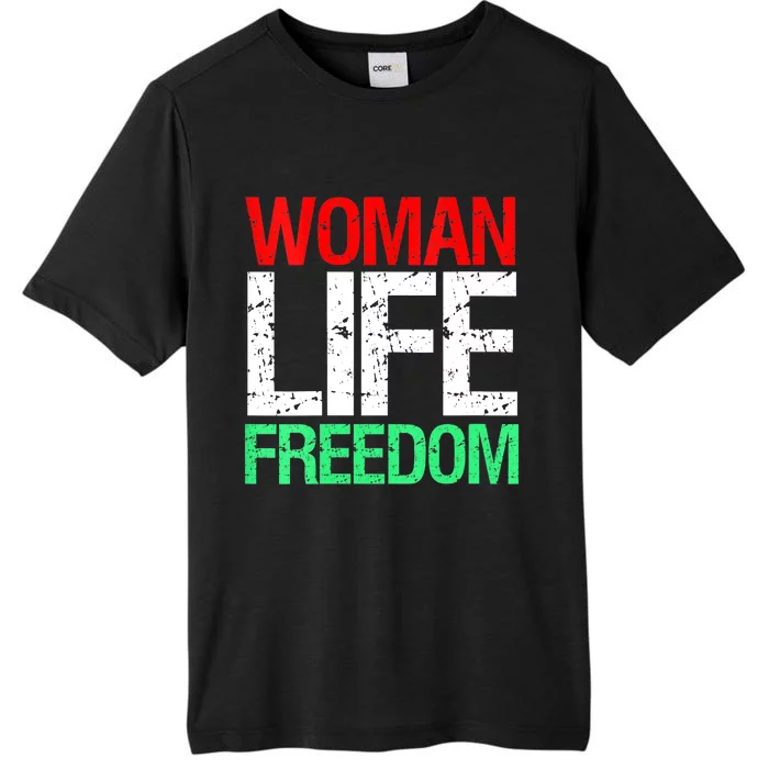 Wo WOMAN LIFE FREEDOM IRAN Iranian Patriotic Slogan Vintage ChromaSoft Performance T-Shirt