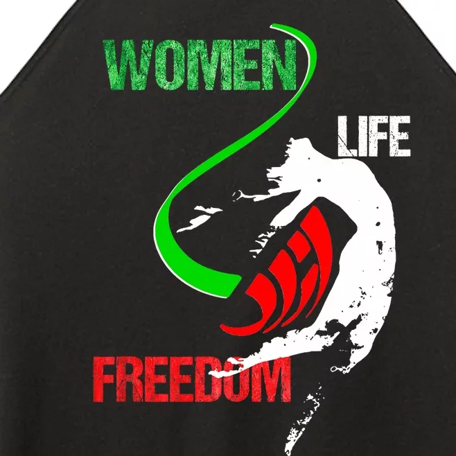 Wo Woman Life Freedom Zan Zendegi Azadi Iran Freedom Women’s Perfect Tri Rocker Tank