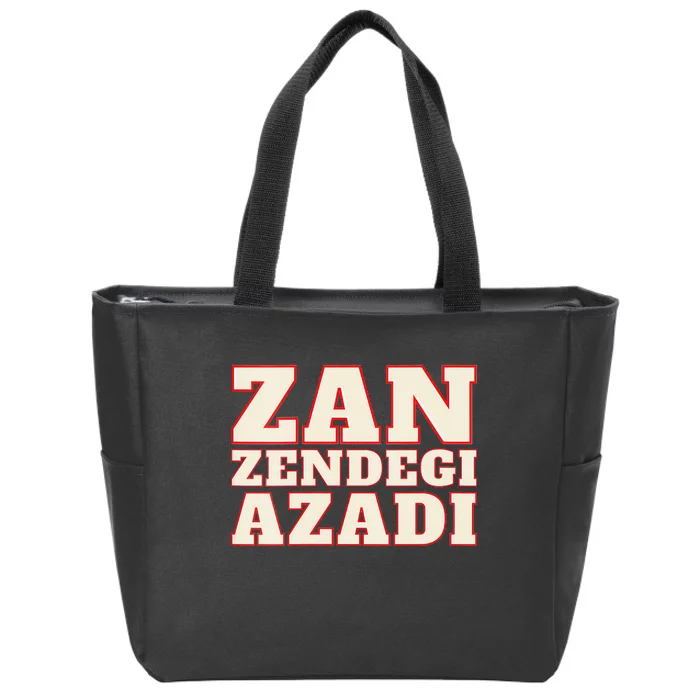 Womens Woman Life Freedom Iran Zan Zendegi Azadi Persian Zip Tote Bag