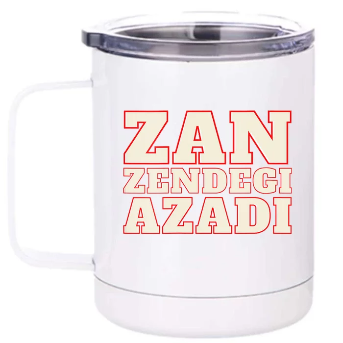 Womens Woman Life Freedom Iran Zan Zendegi Azadi Persian Front & Back 12oz Stainless Steel Tumbler Cup