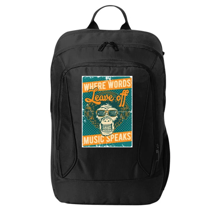 Where Words Leave Off Music Speaks City Backpack