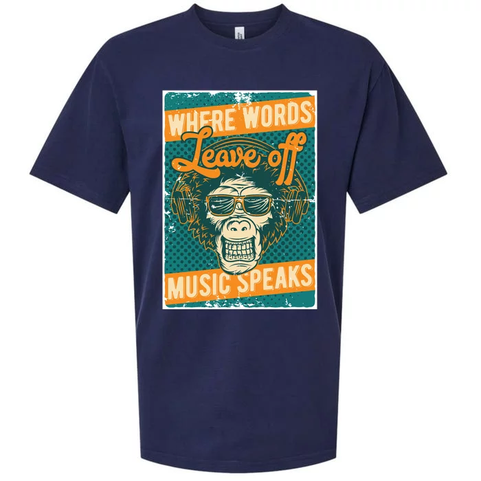 Where Words Leave Off Music Speaks Sueded Cloud Jersey T-Shirt