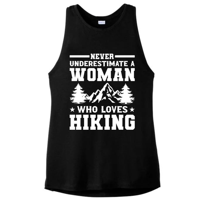 Women Who Love Hiking Graphic Ladies Tri-Blend Wicking Tank