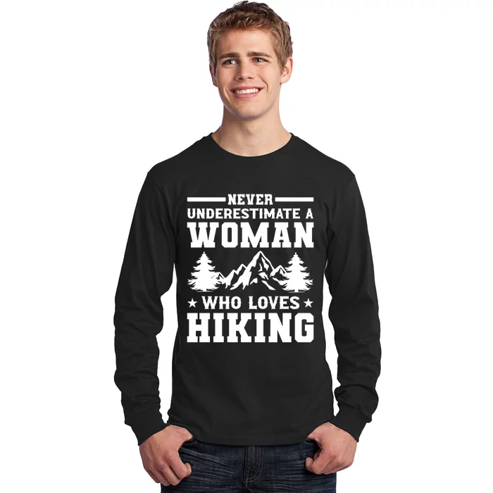 Women Who Love Hiking Graphic Long Sleeve Shirt