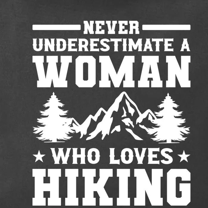 Women Who Love Hiking Graphic Zip Tote Bag