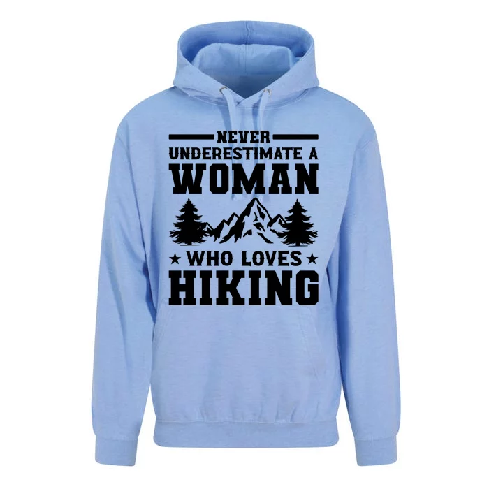 Women Who Love Hiking Graphic Unisex Surf Hoodie