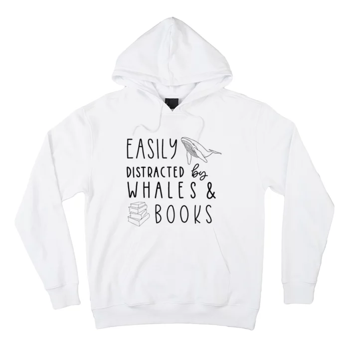 Whale , Whale Lover , Whale & Books Hoodie