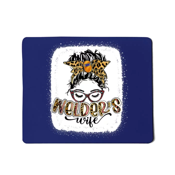 Welder Wife Life Messy Bun Bleached Wo Mother's Day Mousepad