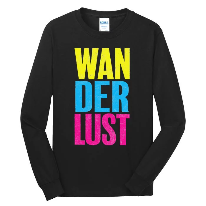 WANDERLUST wander lust retro distressed vintage style cute Tall Long Sleeve T-Shirt