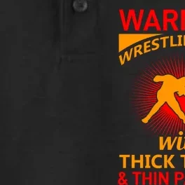 Warning Wrestling Mom With Thick Thighs And Thin Patience Dry Zone Grid Performance Polo