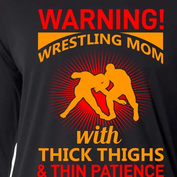 Warning Wrestling Mom With Thick Thighs And Thin Patience Cooling Performance Long Sleeve Crew