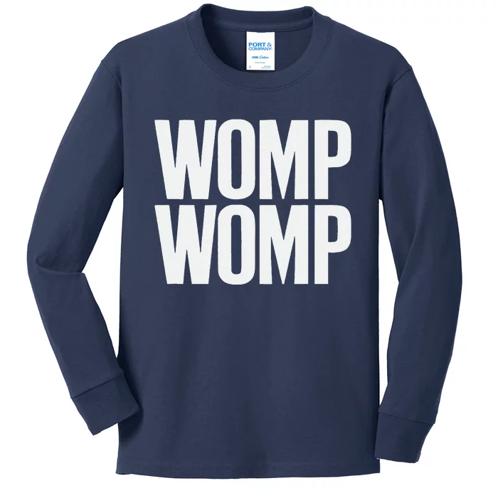 Womp Womp Meme Humor Quote Graphic Top Kids Long Sleeve Shirt