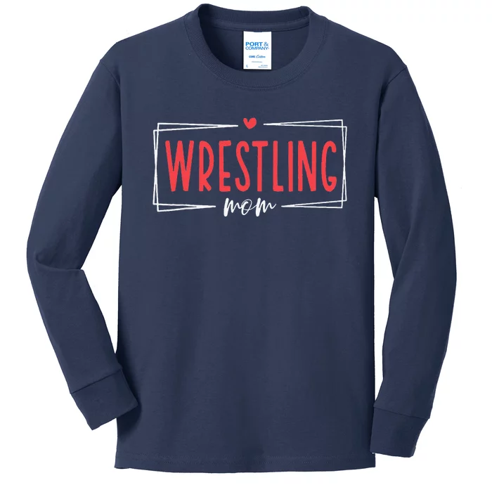 Women Wrestling Mom Funny Wrestle Wrestler Mothers Day Kids Long Sleeve Shirt