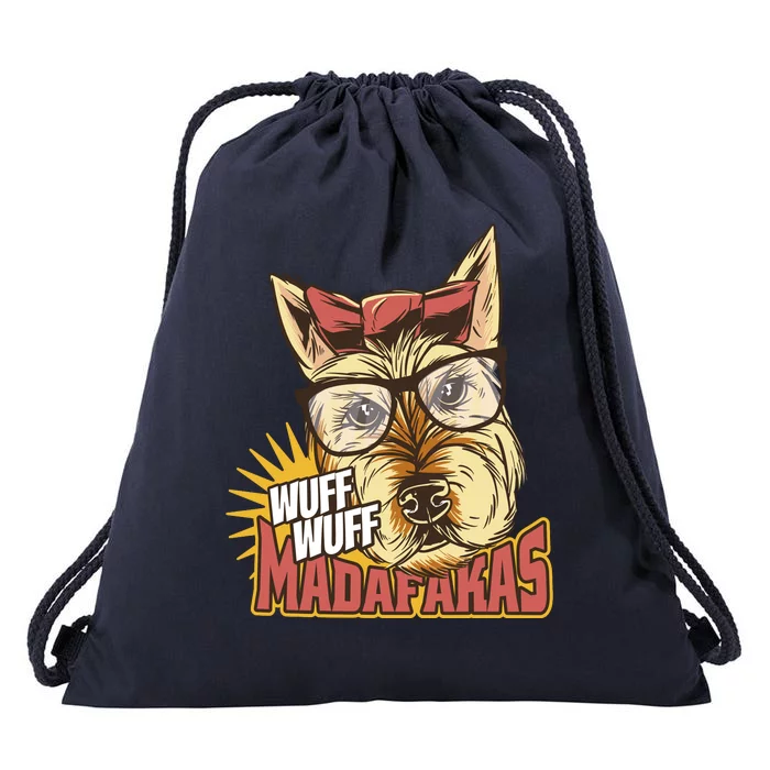 Wuff Wuff Madafakas Funny Dog Drawstring Bag