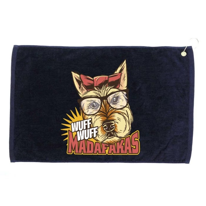 Wuff Wuff Madafakas Funny Dog Grommeted Golf Towel