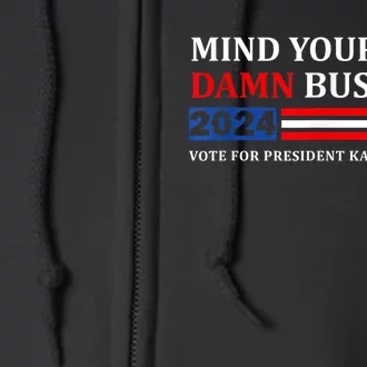 Walz Waltz Mind Your Own Damn Business Harris Waltz Full Zip Hoodie