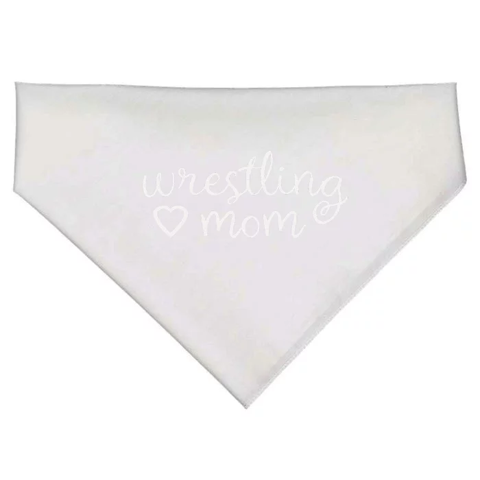 Winter Wrestling Mom Mama Momma Mommy Mother Autumn USA-Made Doggie Bandana