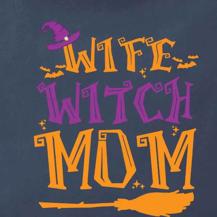 Wife Witch Mom Gifts Funny Halloween Zip Tote Bag