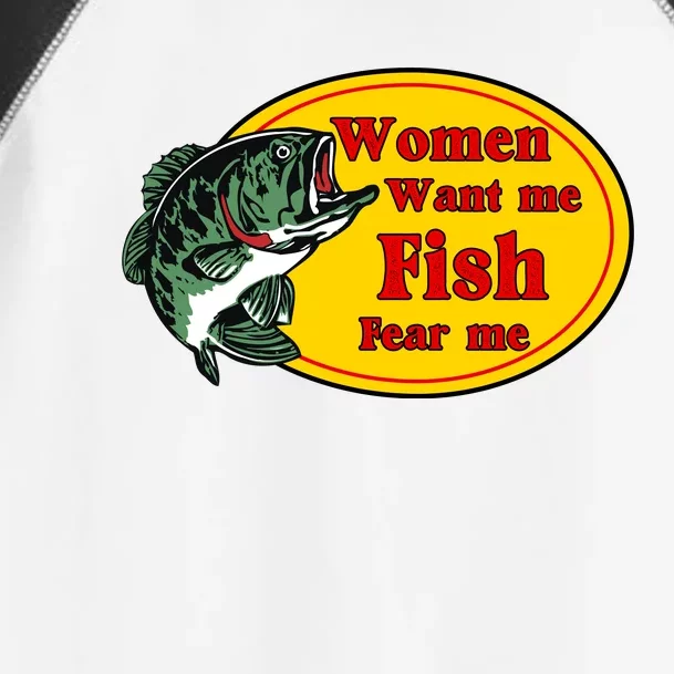 Women Want Me Fish Fear Me Funny Father’s Day Gift Toddler Fine Jersey T-Shirt