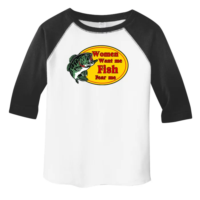 Women Want Me Fish Fear Me Funny Father’s Day Gift Toddler Fine Jersey T-Shirt