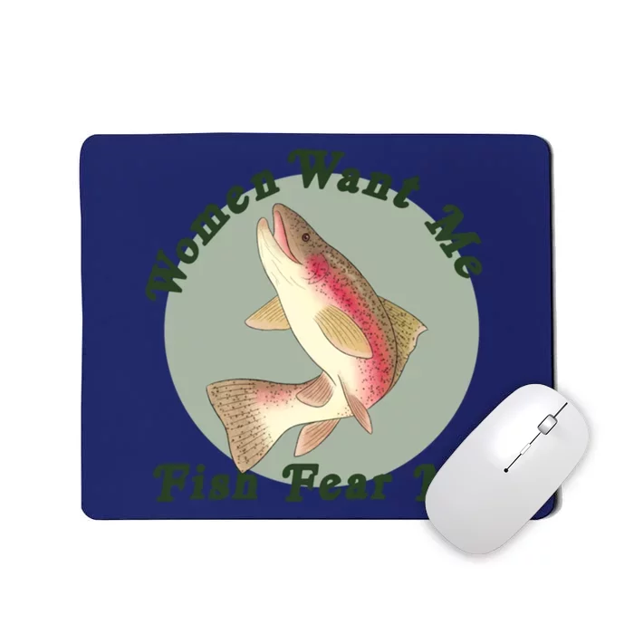 Women Want Me Fish Fear Me Active Mousepad