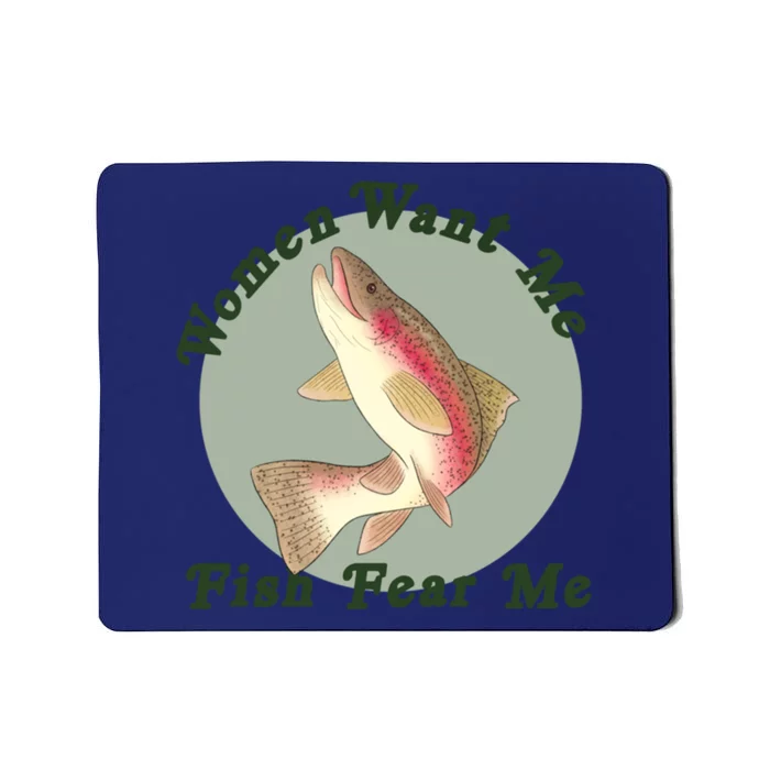 Women Want Me Fish Fear Me Active Mousepad