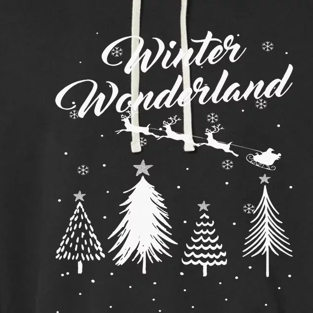 Winter Wonderland My Christmas Pajama Family Xmas Garment-Dyed Fleece Hoodie