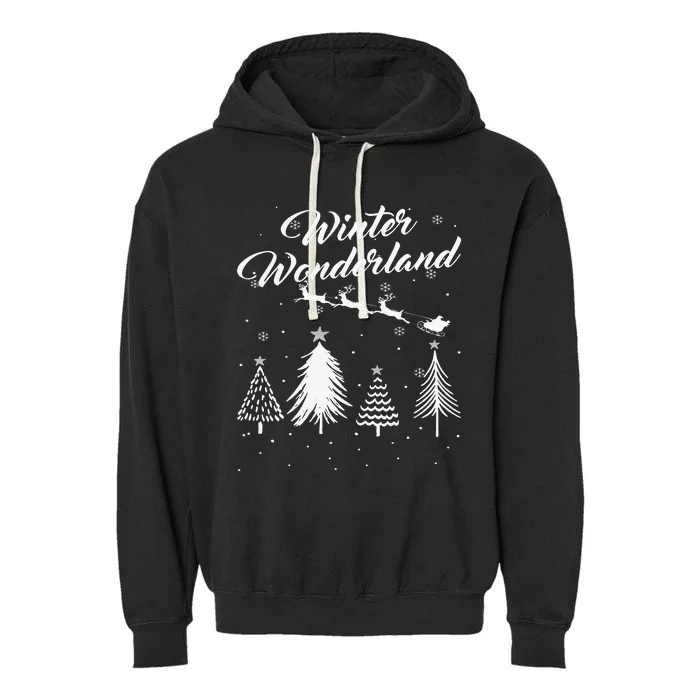 Winter Wonderland My Christmas Pajama Family Xmas Garment-Dyed Fleece Hoodie