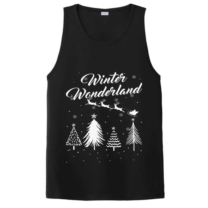 Winter Wonderland My Christmas Pajama Family Xmas Performance Tank