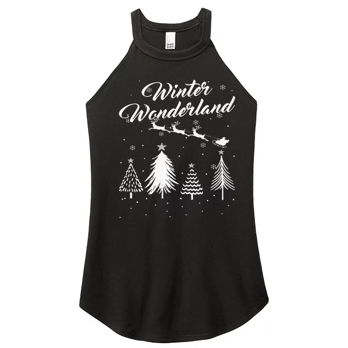 Winter Wonderland My Christmas Pajama Family Xmas Women’s Perfect Tri Rocker Tank