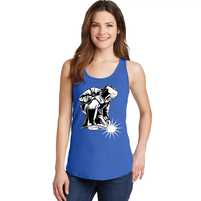 Welder Welding Metal Worker Fabricator Blacksmith Cool Gift Ladies Essential Tank