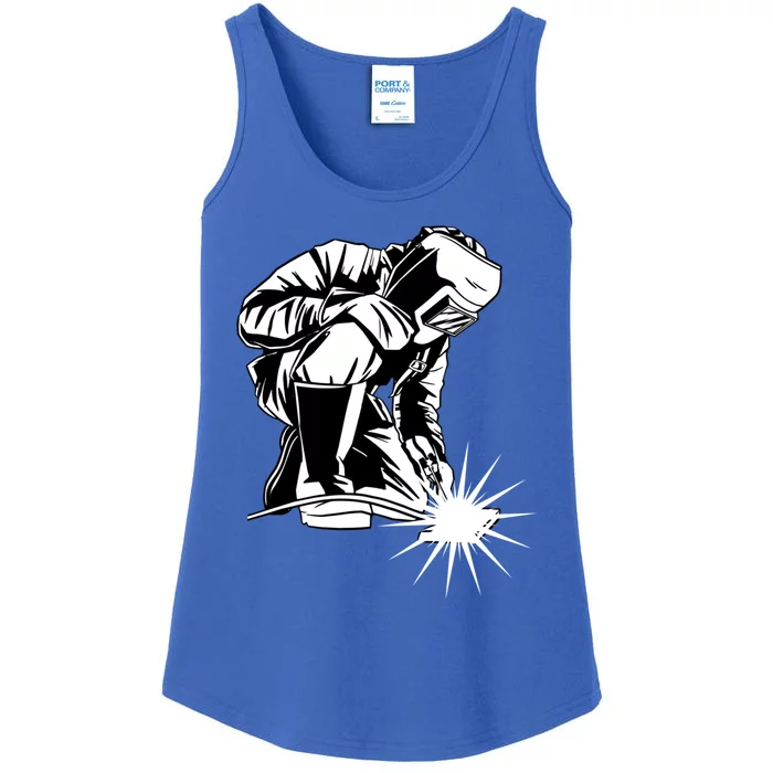 Welder Welding Metal Worker Fabricator Blacksmith Cool Gift Ladies Essential Tank