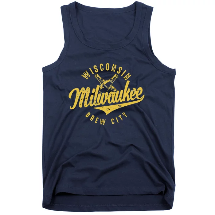 Wo Wisconsin Milwaukee Brew City Tank Top