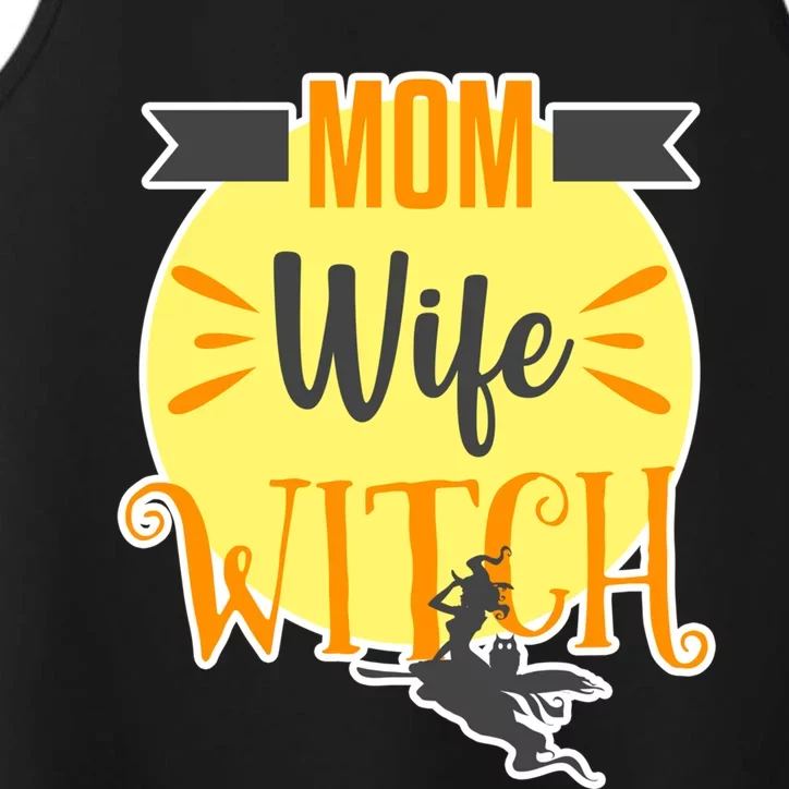 Witch Wife Mom Funny Halloween Trick Or Treat Costume Gift Performance Tank