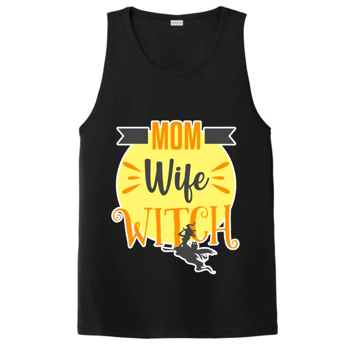 Witch Wife Mom Funny Halloween Trick Or Treat Costume Gift Performance Tank