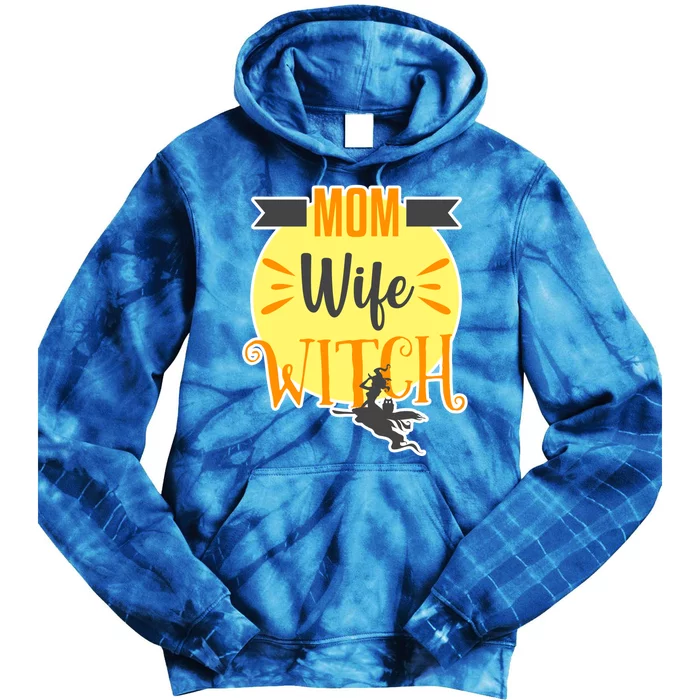 Witch Wife Mom Funny Halloween Trick Or Treat Costume Gift Tie Dye Hoodie