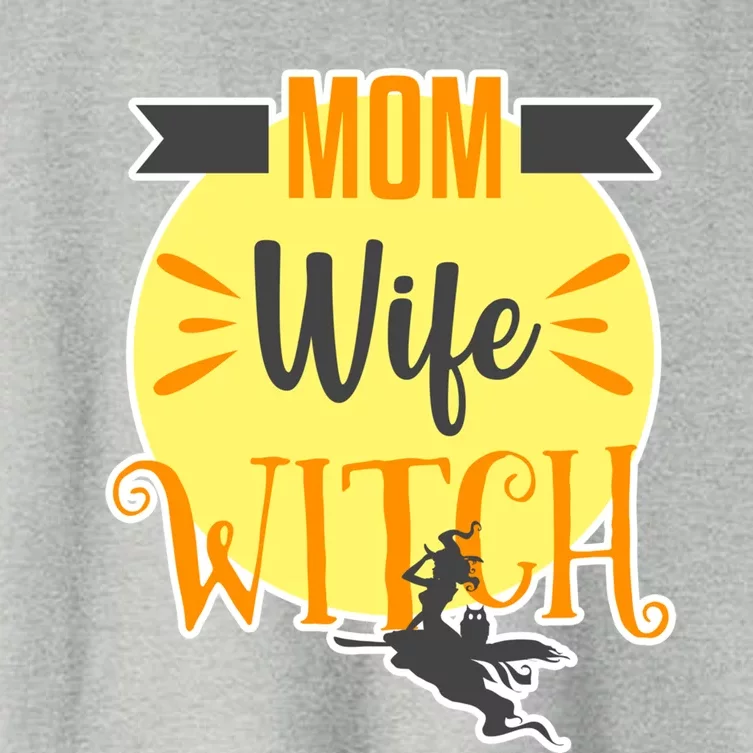 Witch Wife Mom Funny Halloween Trick Or Treat Costume Gift Women's Crop Top Tee