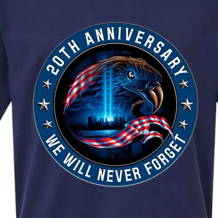 We Will Never Forget 911 American Eagle Usa Flag Cute Gift Sueded Cloud Jersey T-Shirt