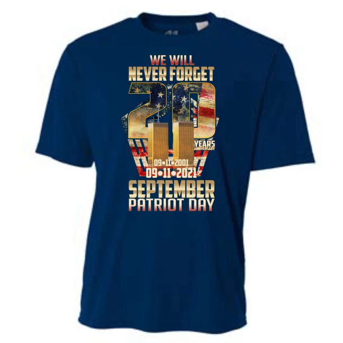 We Will Never Forget September 11 9 11 Patriot Day 20 Years Anniversary Cooling Performance Crew T-Shirt