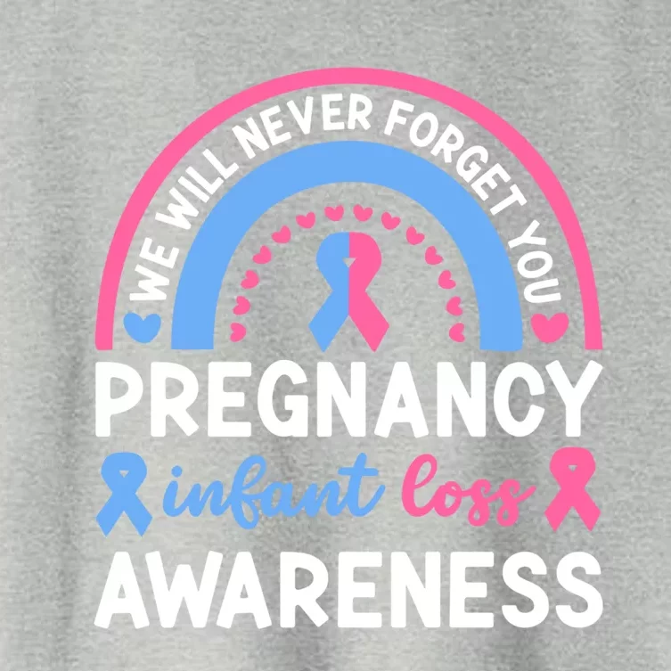 We Will Never Forget You Pregnancy Infant Loss Awareness Gift Women's Crop Top Tee