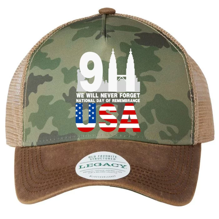 We Will Never Forget National Day Of Remembrance Patriot 911 Gift Legacy Tie Dye Trucker Hat