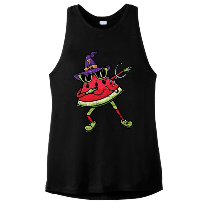 Watermelon Witch Nurse Vintage Great Gift Ladies Tri-Blend Wicking Tank