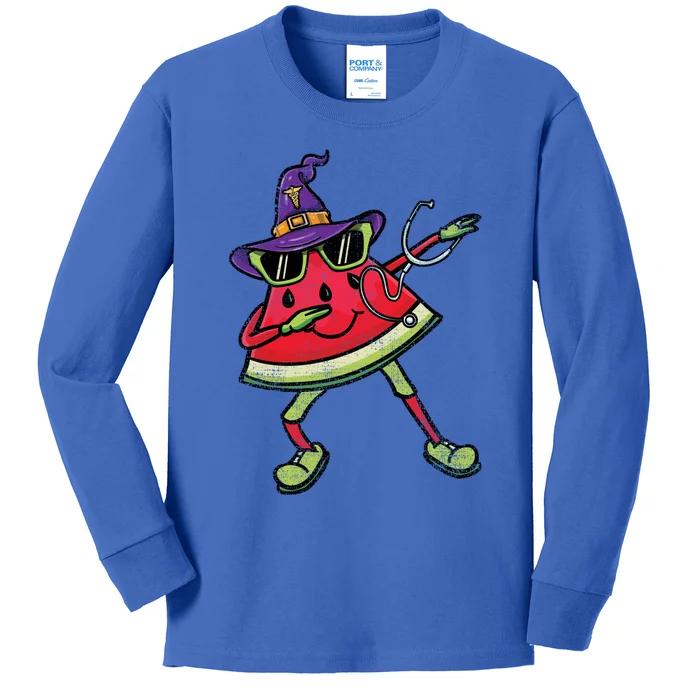 Watermelon Witch Nurse Vintage Great Gift Kids Long Sleeve Shirt