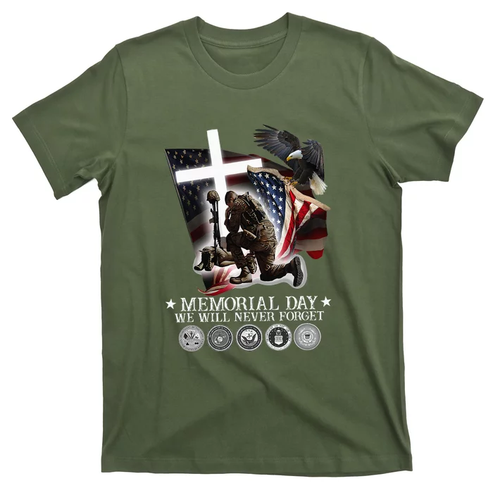 We Will Never Forget Veteran Memorial Day T-Shirt