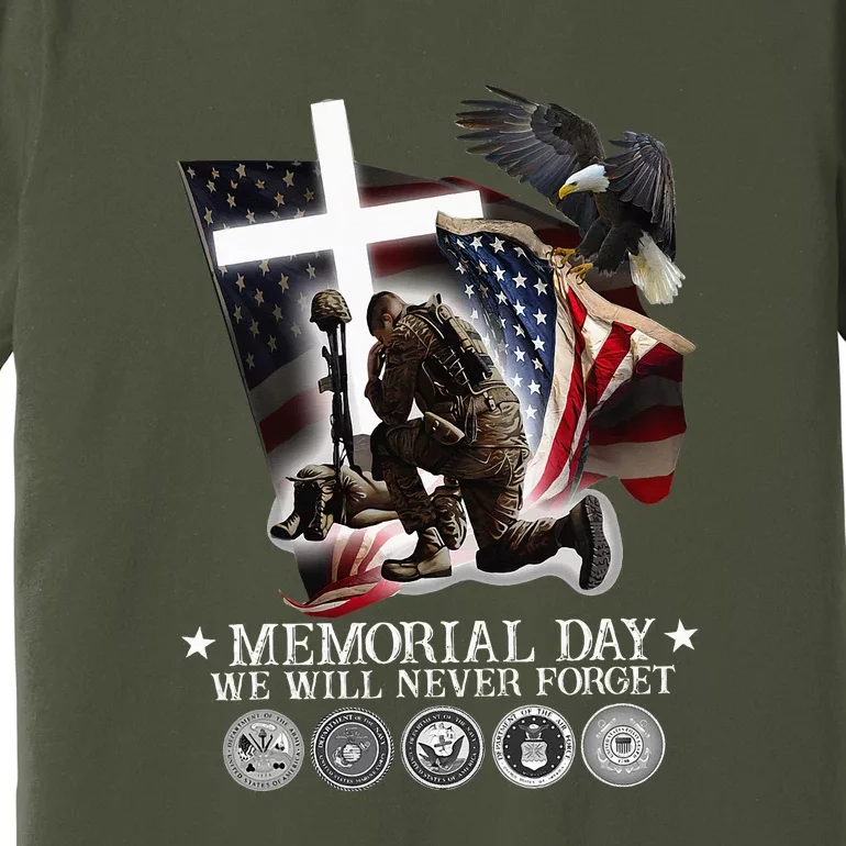 We Will Never Forget Veteran Memorial Day Premium T-Shirt