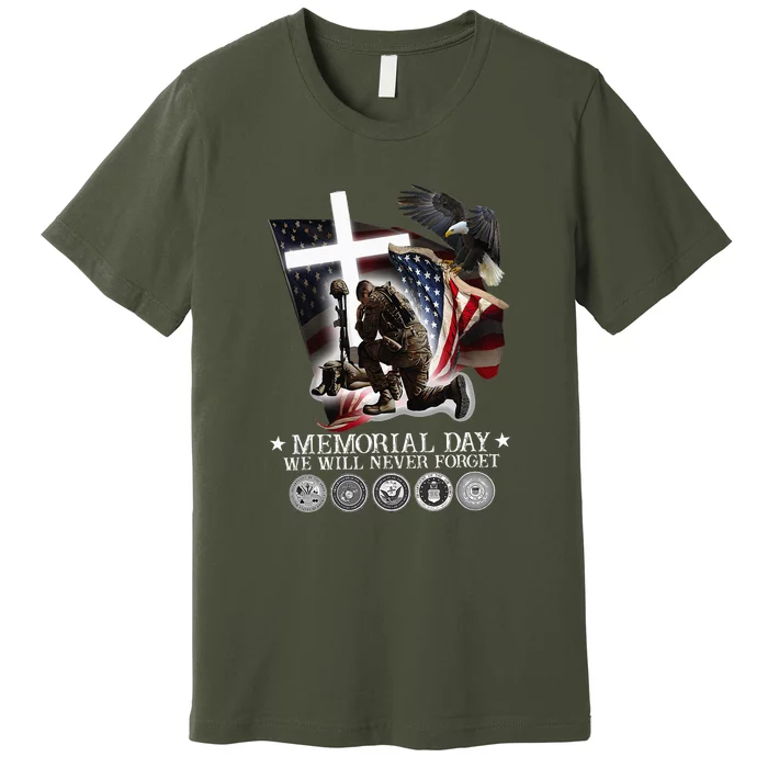 We Will Never Forget Veteran Memorial Day Premium T-Shirt