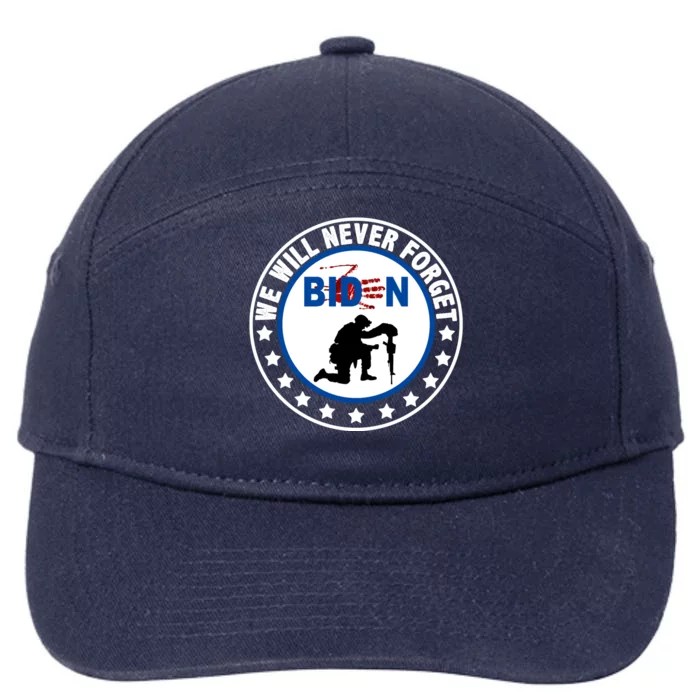 We Will Never Forget American 13 Fallen Heroes Anti Biden 7-Panel Snapback Hat