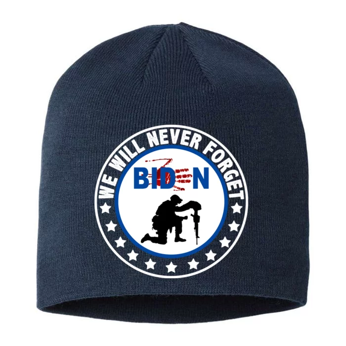 We Will Never Forget American 13 Fallen Heroes Anti Biden 8 1/2in Sustainable Knit Beanie