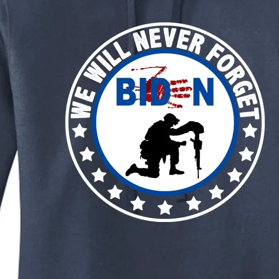 We Will Never Forget American 13 Fallen Heroes Anti Biden Women's Pullover Hoodie